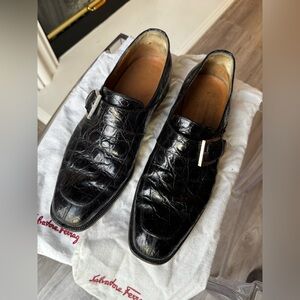Ferragamo Alligator or Crocodile Loafers